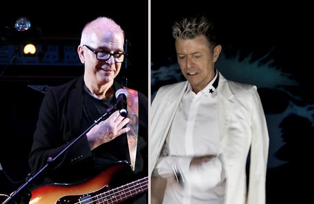 Tony Visconti Bowie split screen image